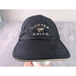 Cutter & Buck Mens Black Cotton Baseball Cap Jackson Brothers Adjustable Hat